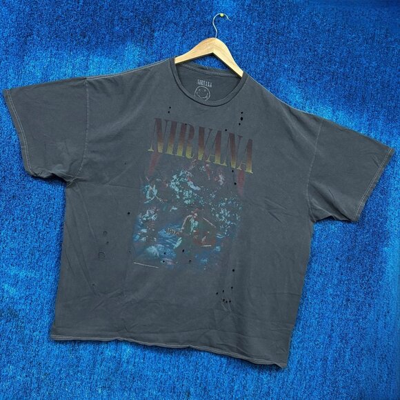 Nirvana Mtv Unplugged Oversize Distressed Grunge Band Tee OS - Picture 3 of 4